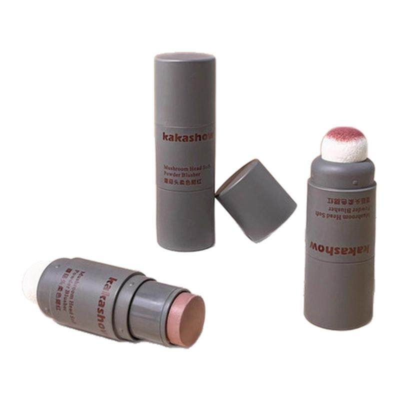 蘑菇头腮红2026新款爆款多功能单色懒人腮红棒双头腮红膏