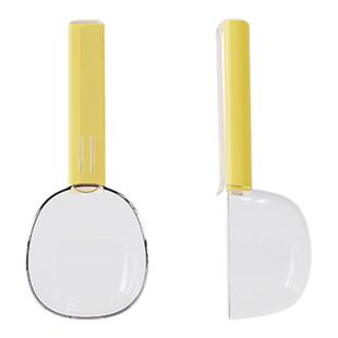 舀米勺透明米面舀猫粮创意大容量量勺食品级厨房塑料长柄面粉铲子