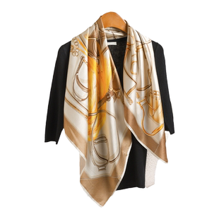 丝巾大方巾女士2026新款杭州高端真丝围巾送妈妈款薄系脖高级感90