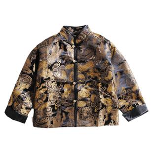 儿童唐装薄款男童拜年服中国风中大童宝宝新年装春装民族风外套潮