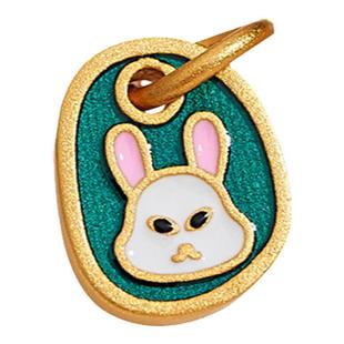 古法沙金十二生肖本命年吊坠蛇马羊diy配件配珠手链手串手工编织