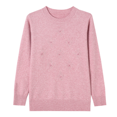 妈妈春装薄款长袖毛衣内搭打底衫