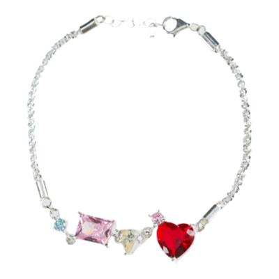 原创小众爱心彩色宝石女