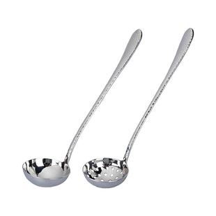 摩登主妇火锅专用漏勺锤纹304不锈钢家用厨房漏网盛汤大号汤勺子