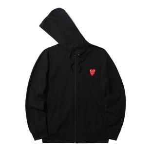 IT CDG PLAY COMME des GARÇONS川久保玲男连帽拉链卫衣爱心缝饰
