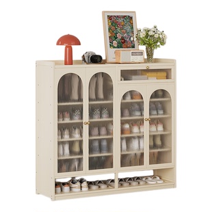 家用门口多层鞋架子入户门带门小鞋柜收纳柜一体靠墙楼道新款2025