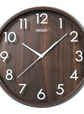 【自营】新款SEIKO精工客厅挂钟时钟挂创意墙扫秒机芯简约大气