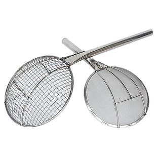 大漏勺不锈钢过滤网大号捞面勺捞篱笊篱钢丝漏网细网捞勺商用粉篱
