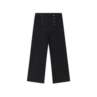 FORNINES设计感排扣垂感西装裤男宽松阔腿直筒休闲裤潮牌春秋长裤