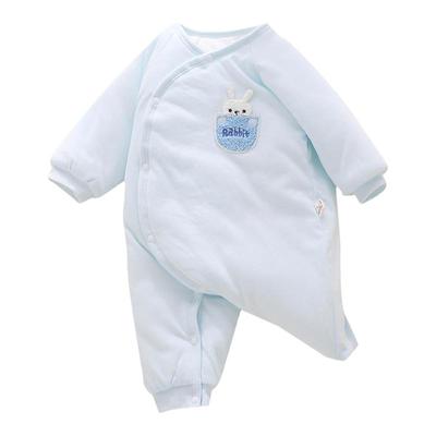 纯棉连体衣睡衣新生婴儿加厚衣服