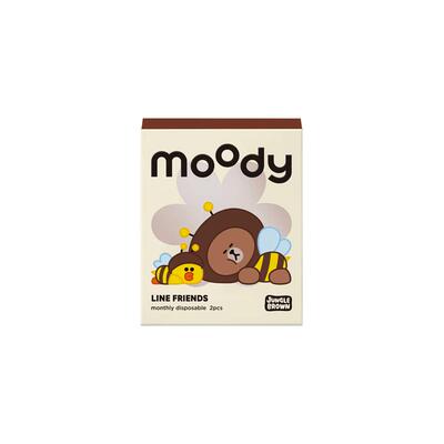 moody美瞳月抛迪士尼公主彩色隐形眼镜2片冷泡乌龙茶