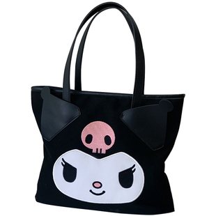 正品三丽鸥库洛米托特包大容量绣花帆布包包女可爱卡通手提单肩包