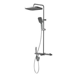 潜水艇钢琴键淋浴花洒套装卫生间带置物架家用浴室淋雨器