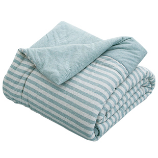 日式简约天竺棉被子春秋被子2025新款针织棉可机洗双人纯棉全棉冬