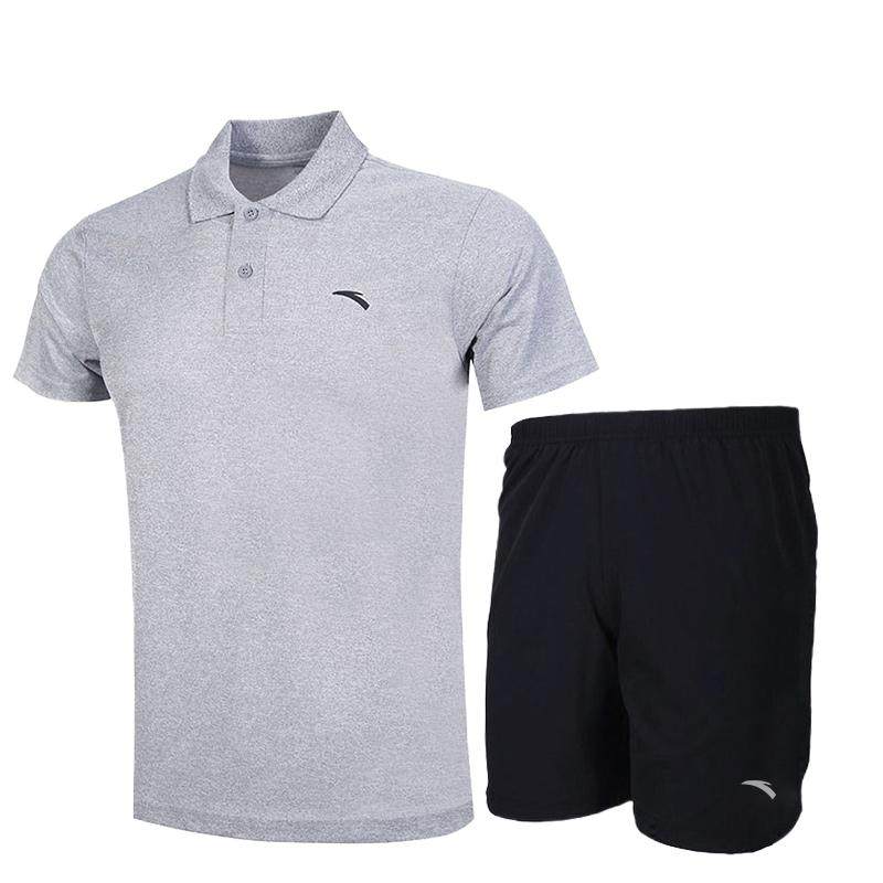 安踏运动服休闲套装男士polo