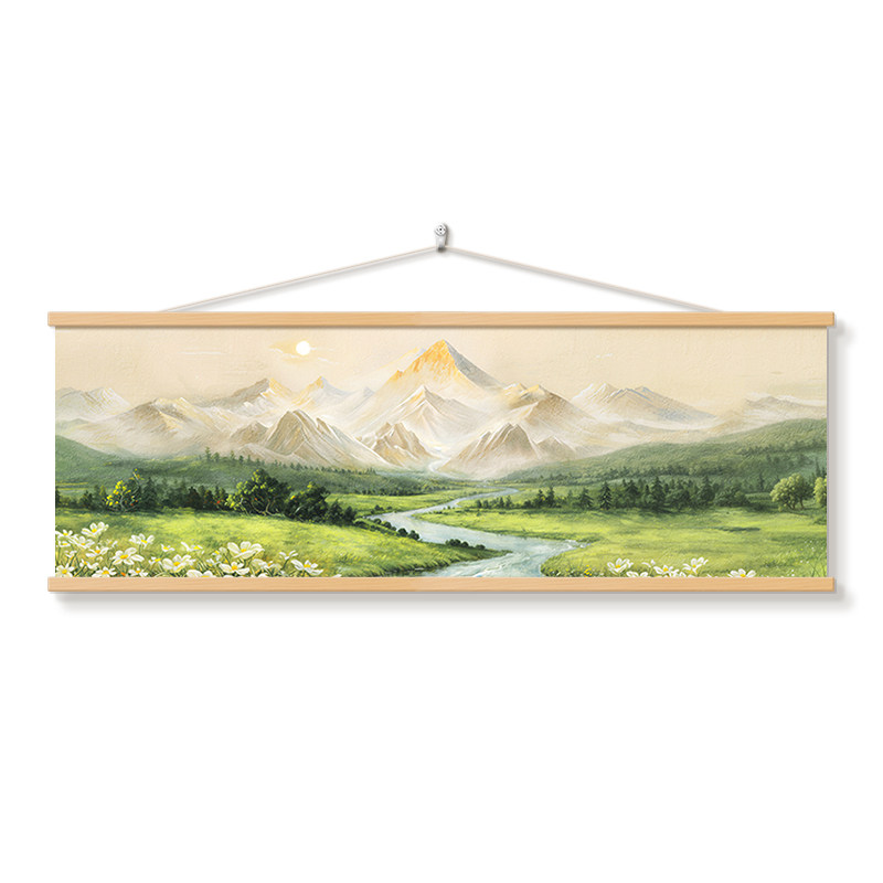 日照金山客厅装饰画山水风景画