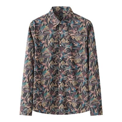 碎花设计感天丝雅痞衬衫