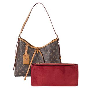 适用lv carryall内胆包原版绒面中小号内衬袋老花包中包收纳包撑