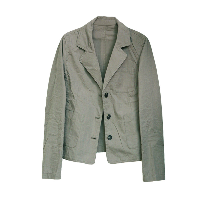 复古风纯棉西装外套女2026秋西装