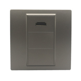 深灰色86型HDMI弯头90度L型直插面板高清数字电视接口2.0高清插座