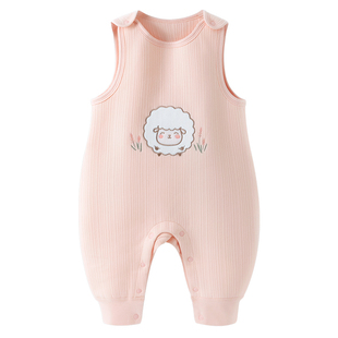 汤尼倍儿婴儿背带裤秋冬夹棉裤子可开按扣女宝宝可爱保暖外穿长裤