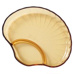 贝壳饺子盘带醋碟家用分格早餐盘创意水饺专用小吃盘高颜值寿司盘