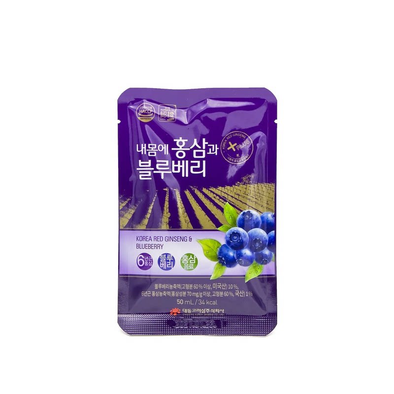 不老健BULOGEON 高丽红参蓝莓汁礼盒装50mlx30护眼美肌抗氧化提神