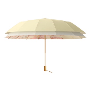 德国防晒雨伞女晴雨两用手动款折叠防紫外线16骨铝合金新款太阳伞