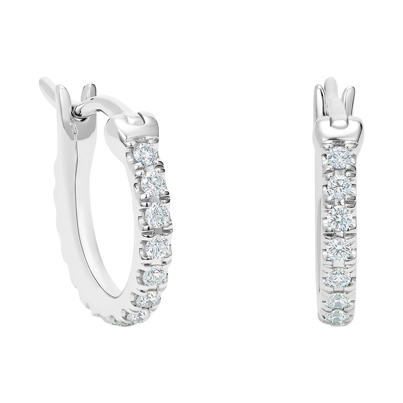 [新年礼物]De Beers 戴比尔斯 DB Classic 18K白金钻石耳环