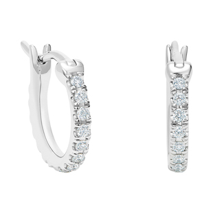 【礼物】De Beers 戴比尔斯 DB Classic 18K白金钻石耳环