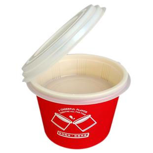 一次性餐盒圆形双层外卖汤面分离1250/1500ml打包盒两层面碗带盖