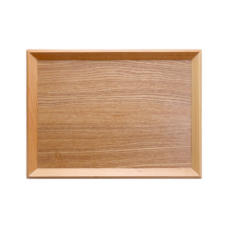 新款直销实木水曲柳长方形本色日式托盘实木快餐盘水杯托直销定制