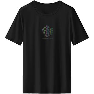 莫代尔圆领t恤男短袖冰丝速干凉感夏季上衣服潮牌印花半袖体恤衫