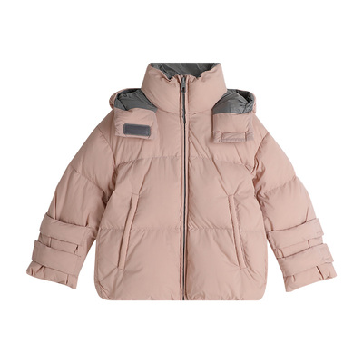 儿童连帽加绒加厚保暖羽绒服外套