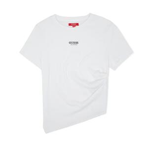 GUESS女士小心机侧面收腰短款短袖T恤-Q4PI34K2Q40