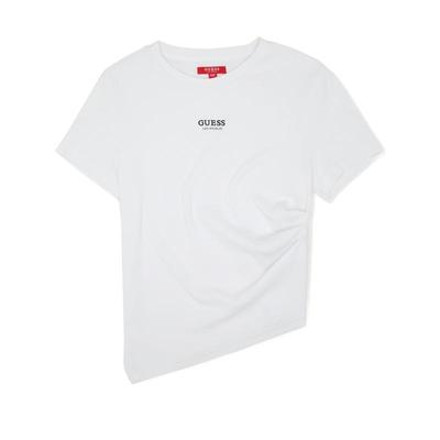 GUESS女士小心机侧面收腰短款短袖T恤-Q4PI34K2Q40