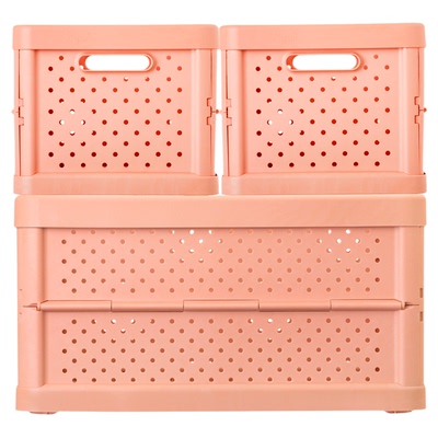 vigar折叠收纳筐家用塑料储物箱可折叠收纳箱大容量整理箱置物架