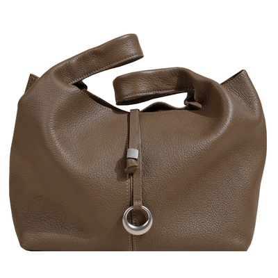 EZRO质感山羊皮斜挎百搭水桶包