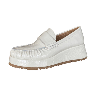 ShānRen高级感 小皮鞋真皮厚度乐福鞋女小个子款增高一脚蹬单鞋