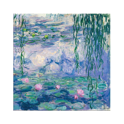 书房卧室莫奈睡莲中古复古装饰画