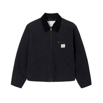 Dunst2025新品中性复古翻领灯芯绒拼接帆布工装夹克外套UDJU5A110