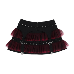 哥特风丝绒鱼骨束腰挂脖吊带裙暗黑cos裙血液供给公爵夫人寡妇风