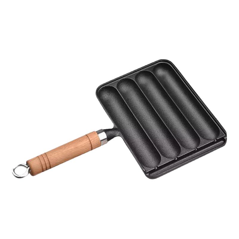 铸铁烤肠锅家用烤肠神器烤年糕烤羊肉串烤面筋烤肠模具户外烤肠盘