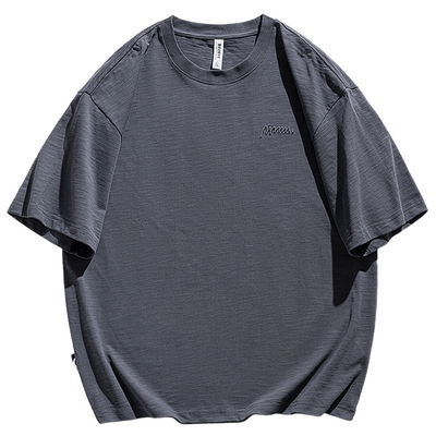 短袖美式潮牌重磅纯色T恤