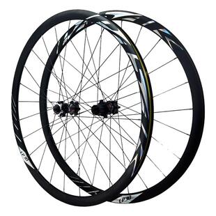 700C自行车碟刹公路车轮组越野公路直拉轮组120响六爪快拆桶轴版