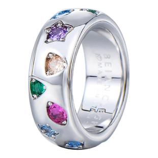 GD权志龙同款彩色钻石戒指女轻奢高级感小众设计情侣对戒金色指环