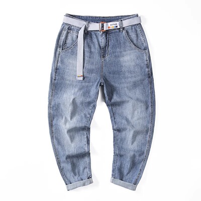 花花公子夏季冰丝男士牛仔裤