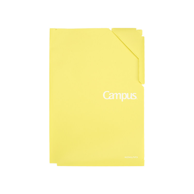 日本KOKUYO国誉Campus单片文件夹套装背幅可调节防掉落两片夹A4大容量简约资料试卷收纳册清新风文具
