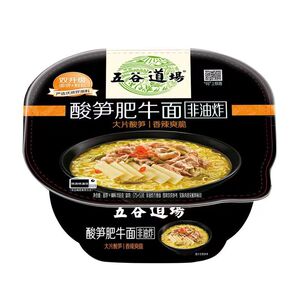 五谷道场酸笋肥牛碗装非油炸