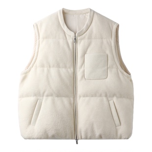 【鹅绒马甲】PENNYPENG小暖心秋冬休闲保暖极简风羊毛鹅绒服马甲